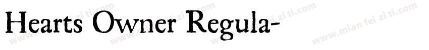 Hearts Owner Regula字体转换